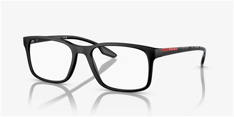 ladies designer prada rectangle prescription glasses|Prada rossa eyewear.